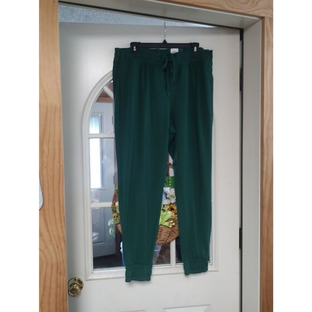New Tek Gear Dark Green Midrise Wicking Joggers Size Women's XL
